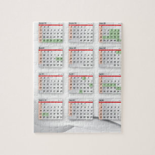 Hebreeuwse Engelse kalender 2016-2017 Legpuzzel
