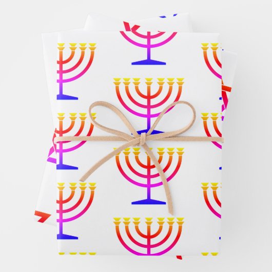 Hebreeuwse geïnspireerde Gift Wrap HAMbWG Inpakpapier Vel (In situ)