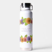Hebreeuwse gepersonaliseerde bloemfles waterfles (Achterkant)