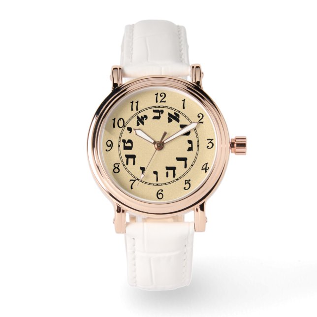 Hebreeuwse Getallen  Horloge (Voorkant)