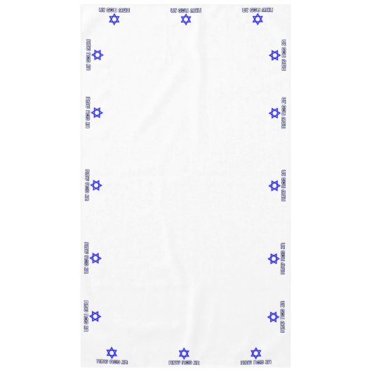 Hebreeuwse Happy Passover Star van David (XL) Tafelkleed (Voorkant)