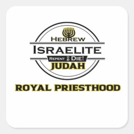 Hebreeuwse Israëliet 12 stammen van Israël Judah Vierkante Sticker