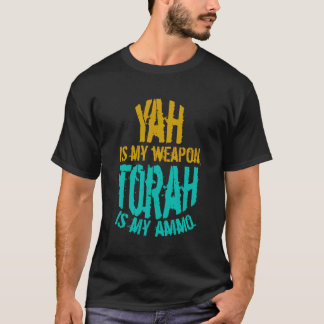 Hebreeuwse Israëlitische kleding Yah is mijn wapen T-shirt