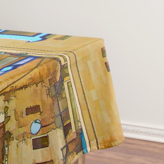 Hebreeuwse joodse thuiszeggende Ivrit-nummers Tafelkleed (Voorbeeld)