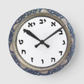 Hebreeuwse klok joodse alfabet-nummers Aleph Bet (Voorkant)