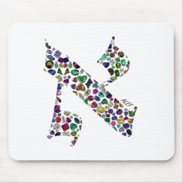 Hebreeuwse letter ALEF gemaakt met Gemstenen Muismat