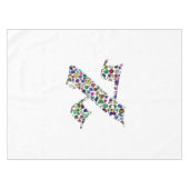 Hebreeuwse letter ALEF gemaakt met Gemstenen Tafelkleed (Voorkant (Horizontaal))