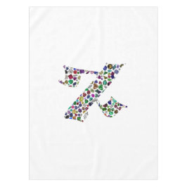 Hebreeuwse letter ALEF gemaakt met Gemstenen Tafelkleed