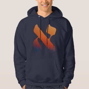 Hebreeuwse letter alef Oranje zonsopkomst zonsonde Hoodie
