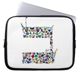 Hebreeuwse Letter BET met Gemstenen Laptop Sleeve