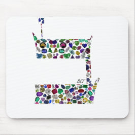 Hebreeuwse Letter BET met Gemstenen Muismat