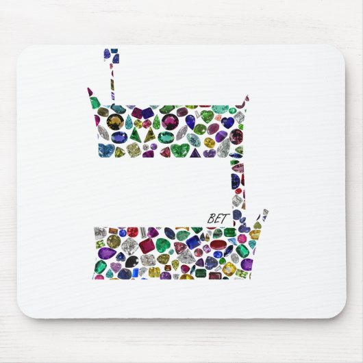 Hebreeuwse Letter BET met Gemstenen Muismat (Voorkant)