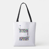 Hebreeuwse Letter BET met Gemstenen Tote Bag (Achterkant)
