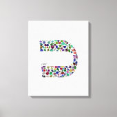 Hebreeuwse letter 'CHAF' Canvas Afdruk (Voorkant)