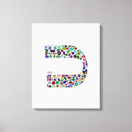 Hebreeuwse letter 'CHAF' Canvas Afdruk