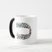 Hebreeuwse letter 'CHAF' gemaakt met Pareltjes in  Magische Mok (Voorkant links)