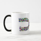 Hebreeuwse letter 'CHAF' gemaakt met Pareltjes in  Magische Mok (Links)