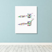 Hebreeuwse letter 'CHET' Canvas Afdruk (Insitu (Houten vloer))