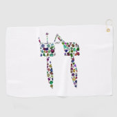 Hebreeuwse letter 'CHET' Golfhanddoek (Horizontaal)