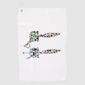 Hebreeuwse letter 'CHET' Golfhanddoek (Voorkant)