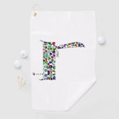 Hebreeuwse letter Dalet Golfhanddoek (Insitu)