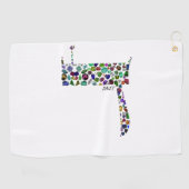 Hebreeuwse letter Dalet Golfhanddoek (Horizontaal)