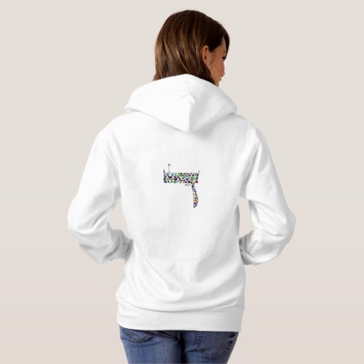 Hebreeuwse letter Dalet Hoodie (Achterkant volledig)