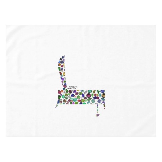 Hebreeuwse letter Dalet Tafelkleed (Voorkant (Horizontaal))