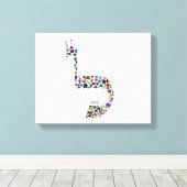 Hebreeuwse letter 'LAMED' Canvas Afdruk (Insitu (Houten vloer))
