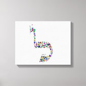 Hebreeuwse letter 'LAMED' Canvas Afdruk (Voorkant)