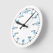 Hebreeuwse Letter Numbers  Watch Ronde Klok (Hoek)