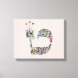 Hebreeuwse letter 'TET' Canvas Afdruk
