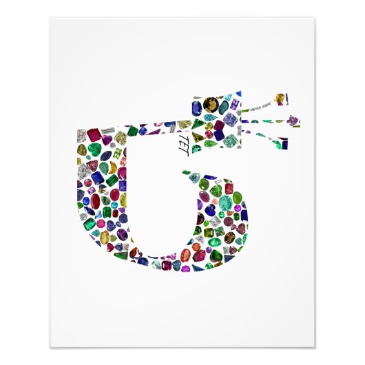 Hebreeuwse letter 'TET' Foto Afdruk (Voorkant)