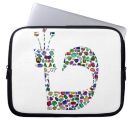 Hebreeuwse letter 'TET' gemaakt met diamanten Laptop Sleeve