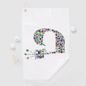 Hebreeuwse letter 'TET' Golfhanddoek (Insitu)