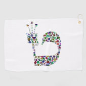 Hebreeuwse letter 'TET' Golfhanddoek (Horizontaal)