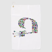 Hebreeuwse letter 'TET' Golfhanddoek (Voorkant)