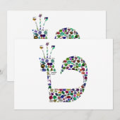 Hebreeuwse letter 'TET' Kaart (Voorkant / Achterkant)