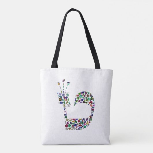 Hebreeuwse letter 'TET' Tote Bag (Achterkant)