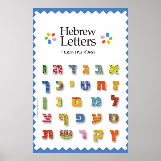 Hebreeuwse letters poster (Voorkant)