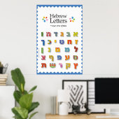 Hebreeuwse letters poster (Thuiskantoor)