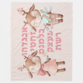 Hebreeuwse letters schrijven dieren joodse Kindere Fleece Deken (Voorkant)