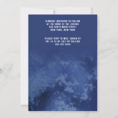 Hebreeuwse Marine Blauwe Grunge Ster van David Bar Kaart (Achterkant)