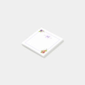 Hebreeuwse monogram ALEF Persoonlijke Floral Post-it® Notes (Schuin)