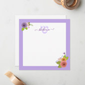 Hebreeuwse monogram SHIN Persoonlijke dank Notitiekaartje (Voorkant / Achterkant in situ)