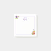 Hebreeuwse Monogram TAV Aangepaste Floral Post-it® Notes (Voorkant)