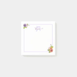 Hebreeuwse Monogram TAV Aangepaste Floral Post-it® Notes