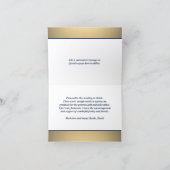 Hebreeuwse Naam Bar Mitzvah Moderne Marine Wit & G Bedankkaart (Binnen)