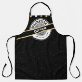 Hebreeuwse naam Dad GrillMaster Barbecue Schort Zw (Voorkant)