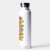 Hebreeuwse naam gepersonaliseerd  Modern Floral Waterfles (Links)